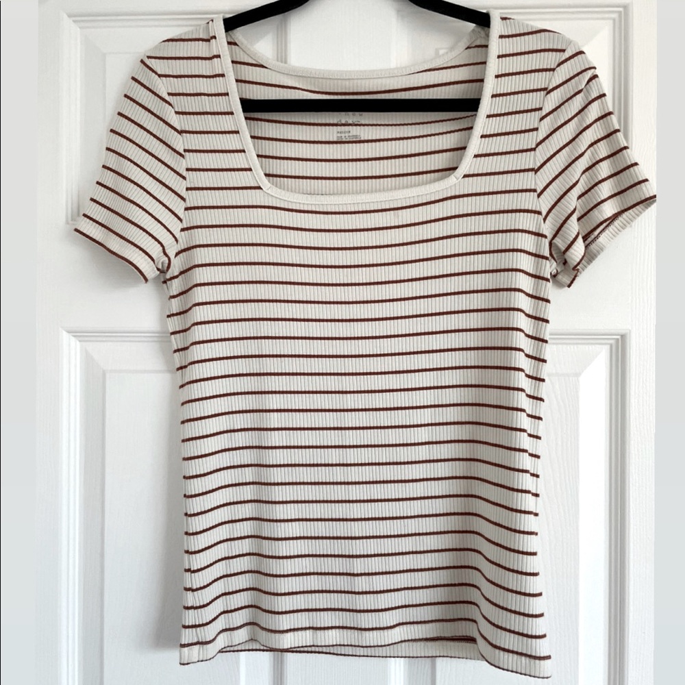 ribbed square neck shirt by A New Day
